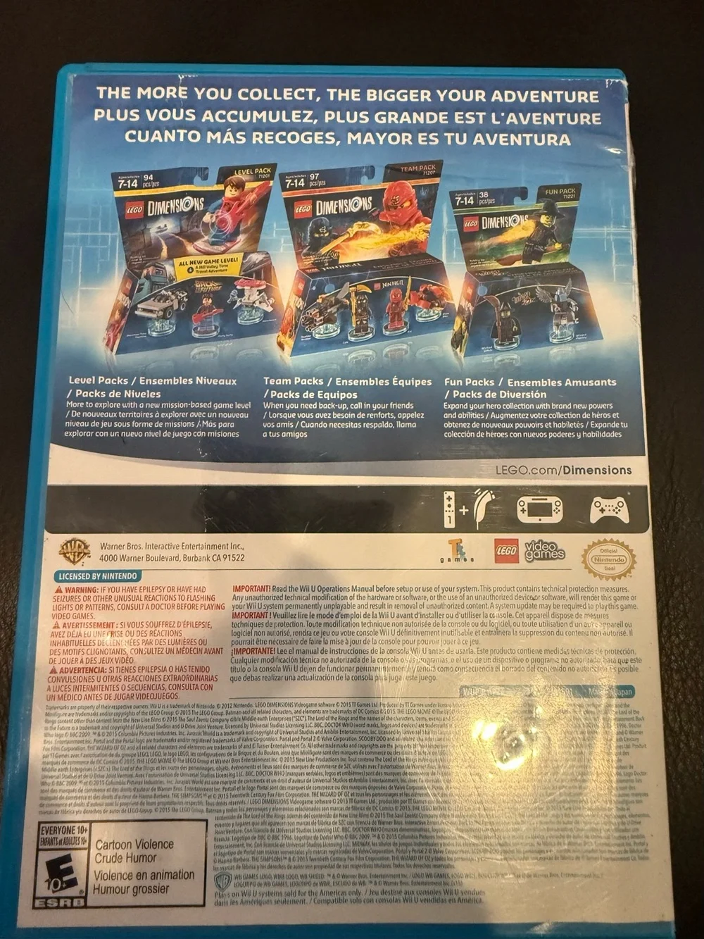 Lego Dimensions Wii U Game - Blue Case